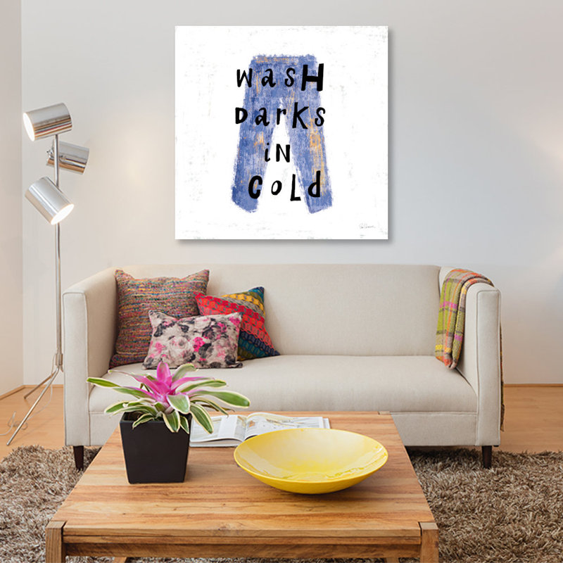 « blanchissage rules v », art textuel sur toile, H 12 po x l 12 po x P 0,75 po, Pas de tapis, Toile tendue