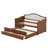 Modern Wooden Daybed with Trundle, Storage Drawers & Upholstered Button Tufted Backrest-313780835
