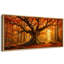«Golden Autumn Forest Giant Tree Nature Landscape», grand art mural sur toile encadrée-132606427-132606429