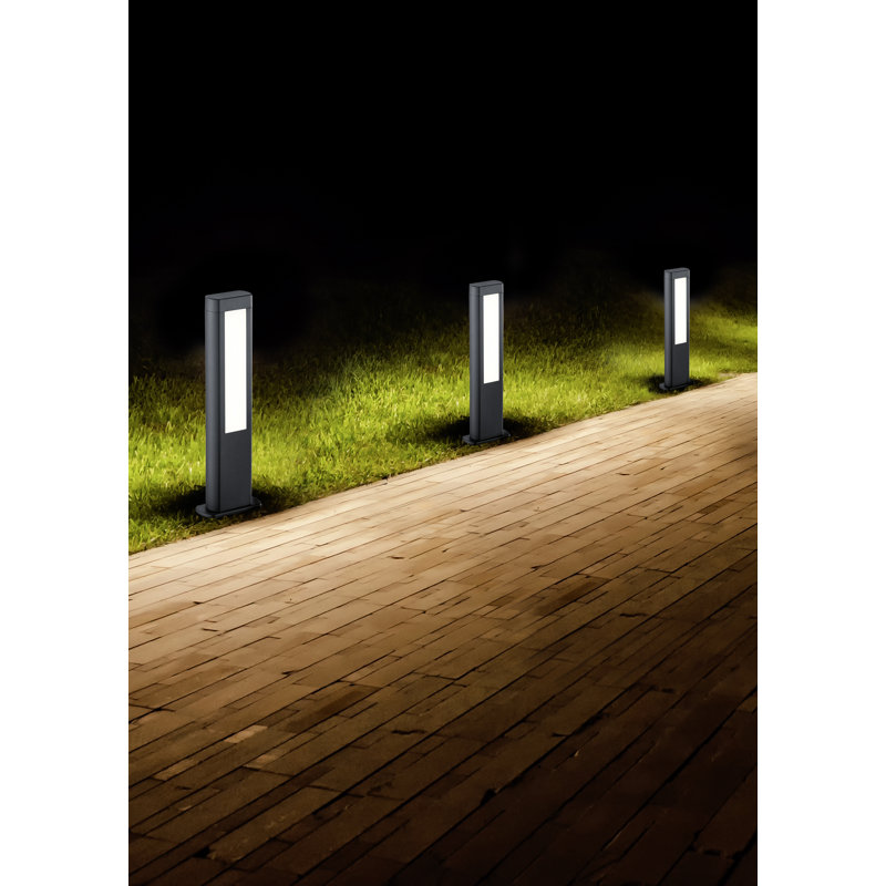 Evia 1-Light LED Bollard, 50cm H x 15.5cm W x 7.5cm D