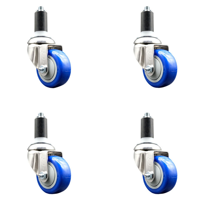 Polyurethane Casters, Blue