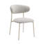 Chaise d'appoint en tissu gris clair, ensemble de 2
