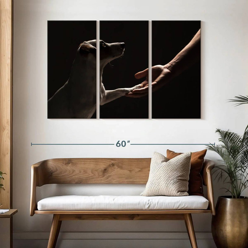Dog Handshake, 32" H x 50" W