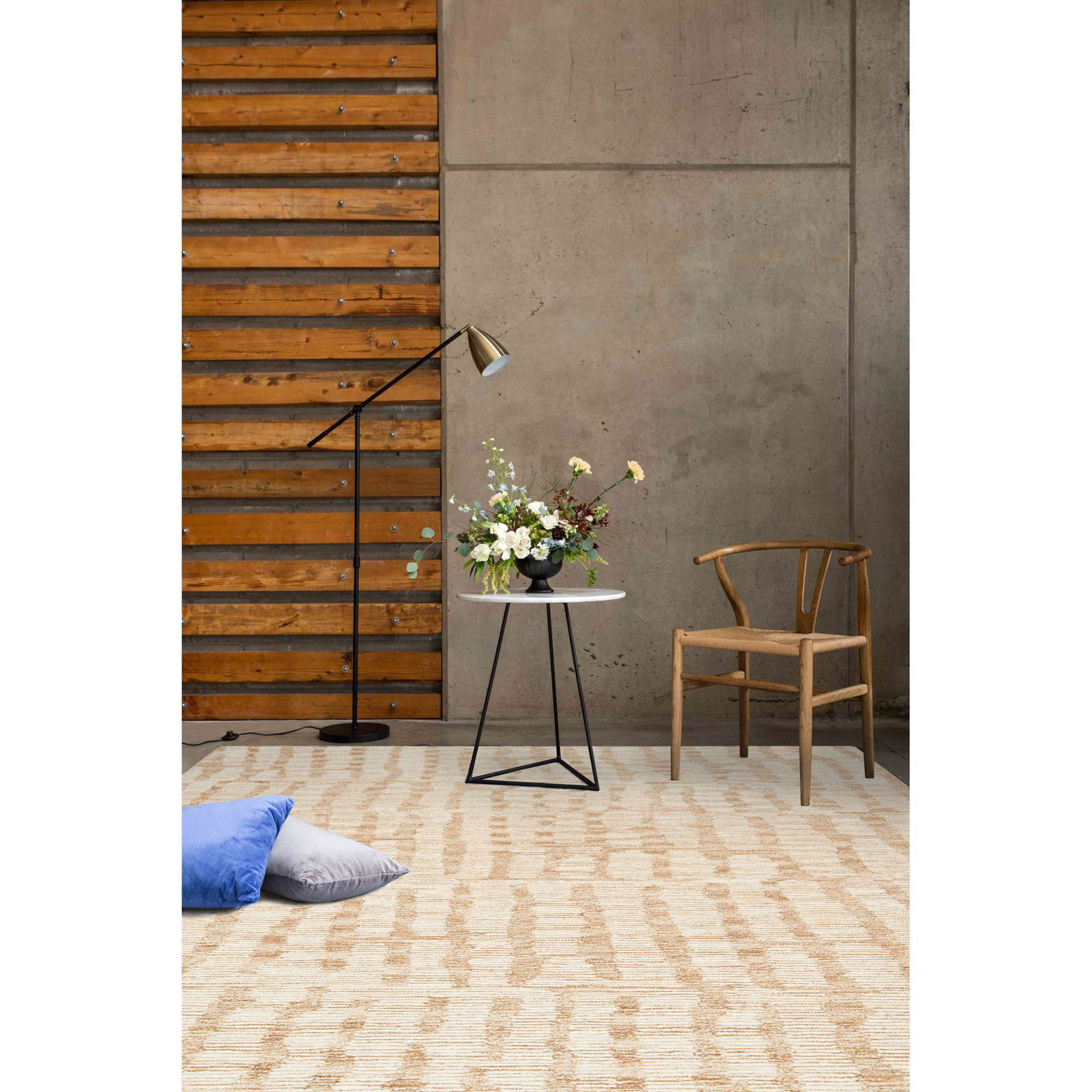 Noella Static Hand-Tufted Abstract Rug, Rectangle 2' x 3'