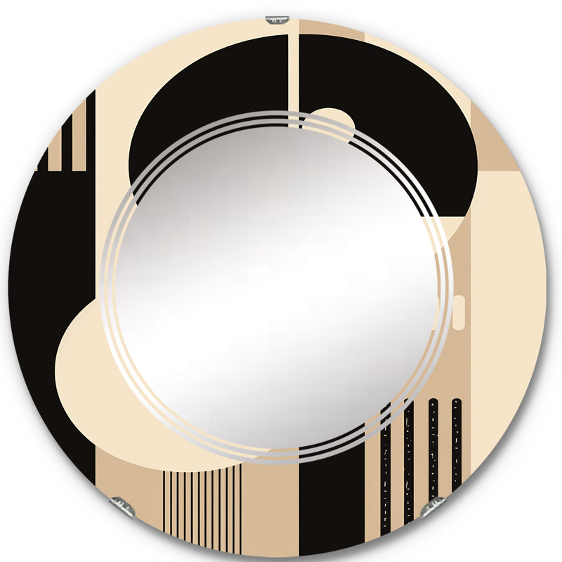 Callemia - Miroir mural moderne rond, 24 po x 24 po