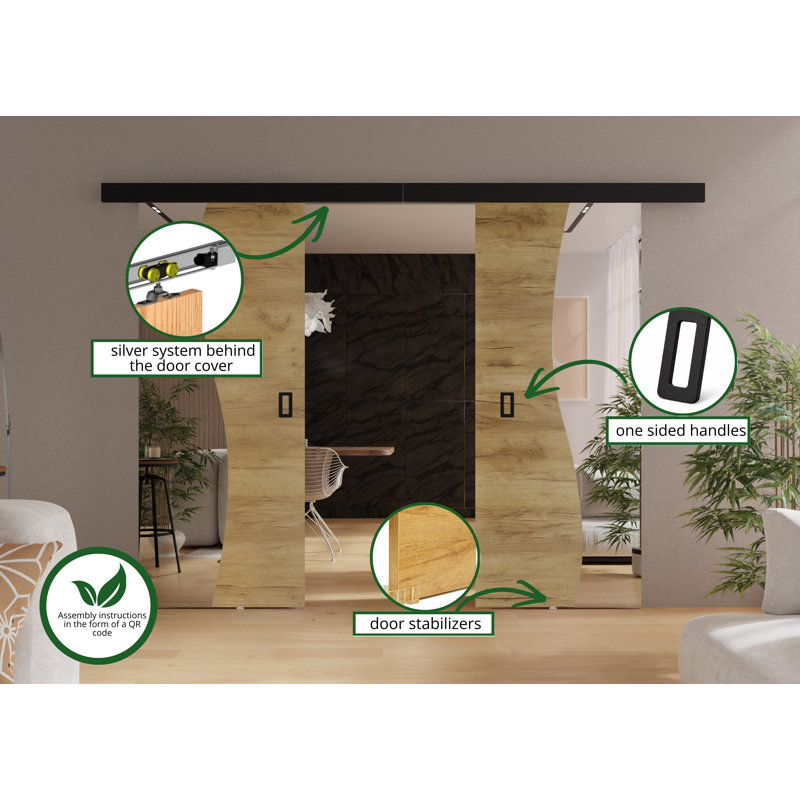 Benius 2 Door, 174cm x 205cm, Beige