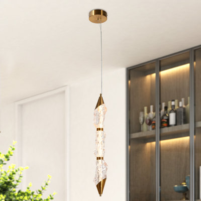  Luminaire suspendu en cristal 1 lumière à 39 lumières H 39,9 po Chantalle