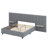 Upholstered Platform Bed With Big Headboard