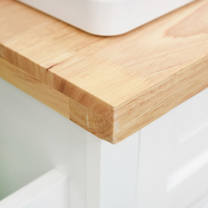 White Kitchen Island Cart With Locking , Storage Cabinets, And Worktop - Stable Furniture Cart, White, Robust Rubberwood Surface, Spice Rack, Towel Rack Ample Drawer Capacity For Organization