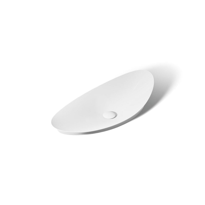 Veil Trough Fireclay Specialty Vessel Bathroom Sink, White