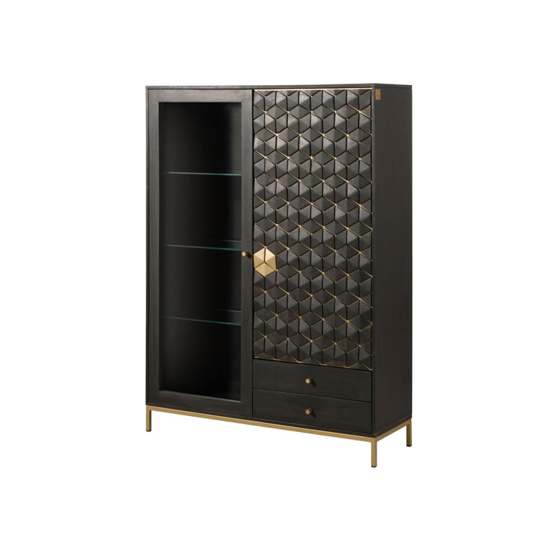DIAMOND 120cm Solid Wood Sideboard, in Grey