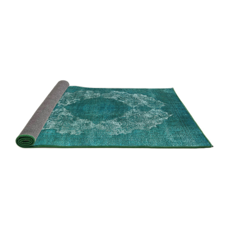 Tapis vert de style oriental, Rond 3 pi