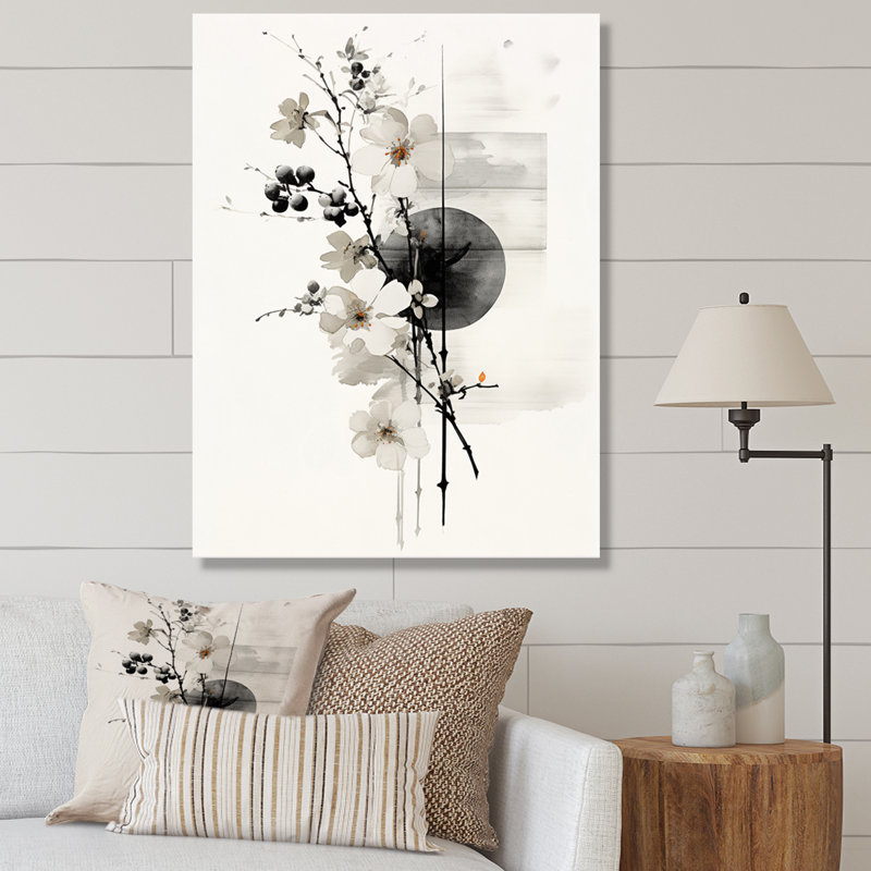 Asian Fashion Canvas Wall Art, Sumi Ink Style Print - Chios Asian Art Fashion Sumi, 44" H x 34" W x 1.5" D, Wrapped Canvas