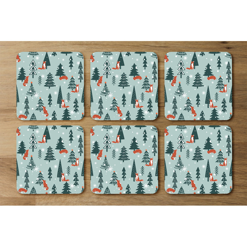 Square 6 Piece Coaster Set