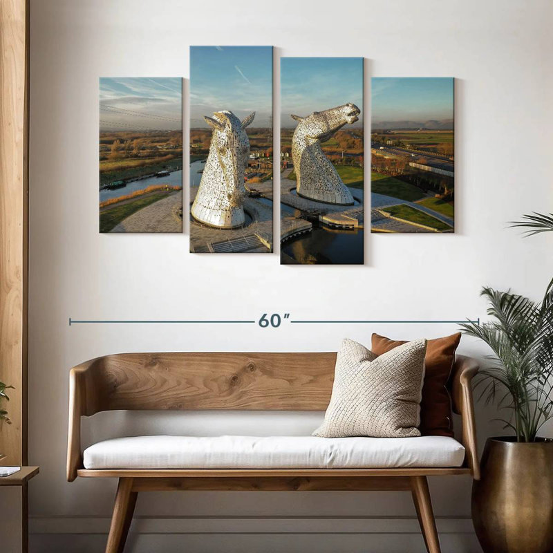 Lilie The Kelpies Monument, 32" H x 52" W