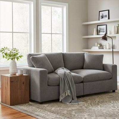 Modular  2-Piece Sofa - Charcoal