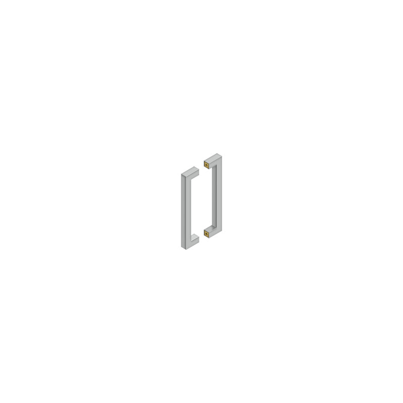 Deltana SSPBB1210U19 12" Contemporary Pulls, Back-to-Back in Paint Black, Brushed Stainless
