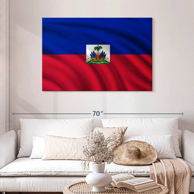 Drapeau d'Haïti Borges, H 30 po x l 45 po