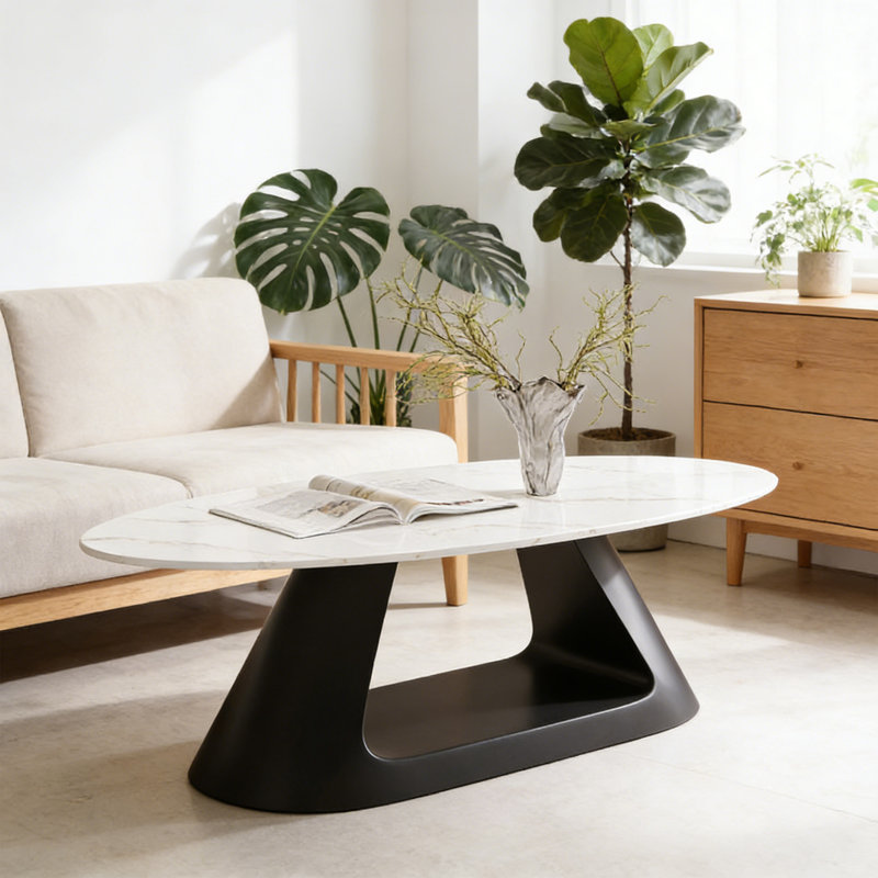 1 table basse simple, H 15,74 po x L 47,24 po x l 23,62 po, Noir