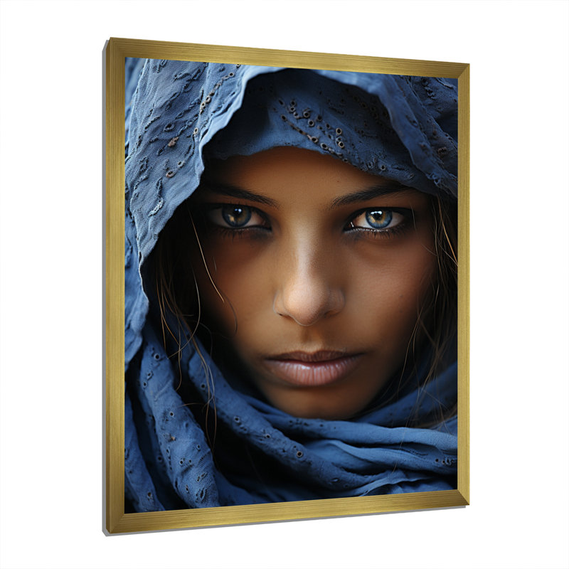 Thynne African Tribes Sahara touareg II sur toile, Cadre doré simple, H 32 po x l 16 po x P 1 po