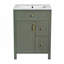 Meuble-lavabo de rangement avec lavabo en céramique-698099063