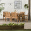 Alfonsi 6 - Person Acacia Wood Patio Dining Set with Rectangular Table