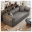 Canapé à compression de 78,8 po, canapé-lit convertible au sol avec accoudoirs avec dossier coussiné, canapé-lit futon confortable, canapé modulaire désossé Loveseat, tissu en velours côtelé, pour le salon, la chambre à coucher, gris-1700759431