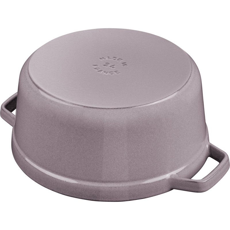 La Cocotte Cast Iron Round Cocotte, Cherry Blossom, 4 quarts