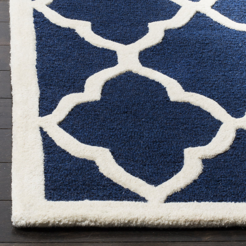 Cannen Hand Tufted Wool Geometric Rug, Rectangle 3' x 5'