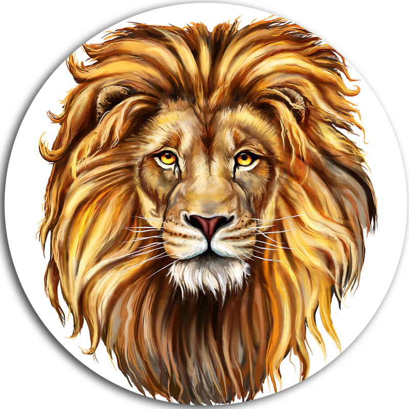 " King Lion Aslan ", 23" H x 23" W x 1" D, Metal