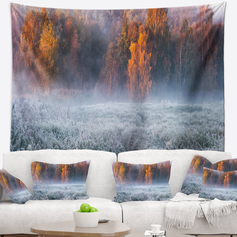 Tapisserie «Landscape Hoarfrost» par Winter, H 68 po x l 80 po