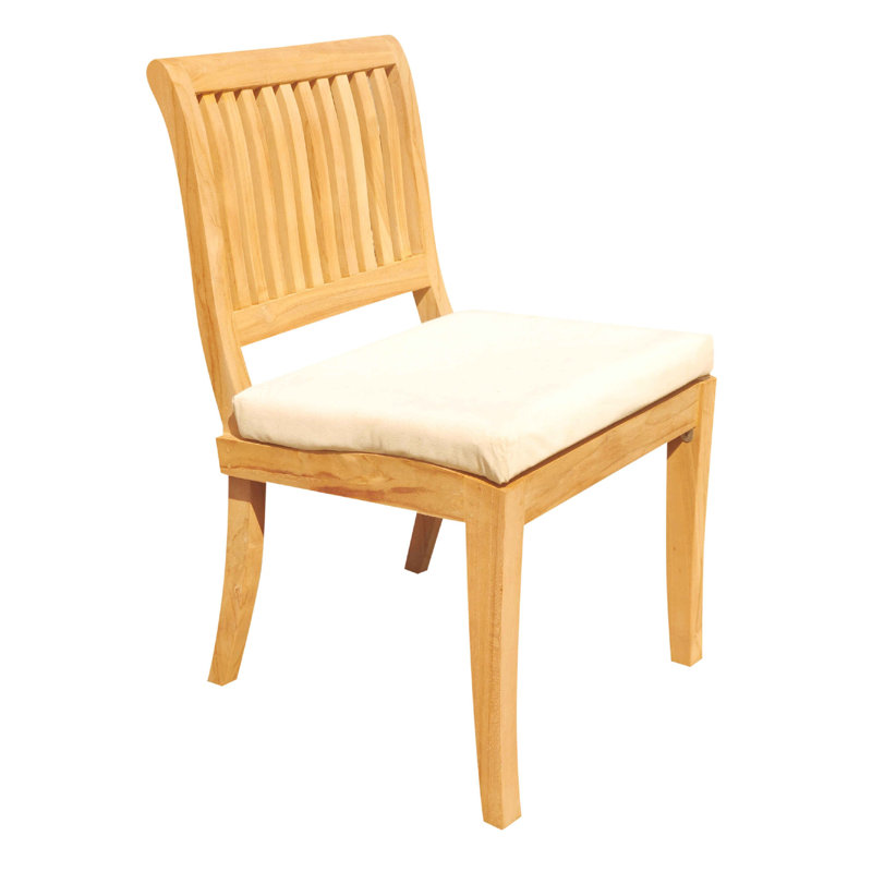 2 Seats 3 Pcs Grade-A Teak Wood Dining Set: 36" Square Table And 2 Arbor Stacking Armless Chairs #11AB0800, 2