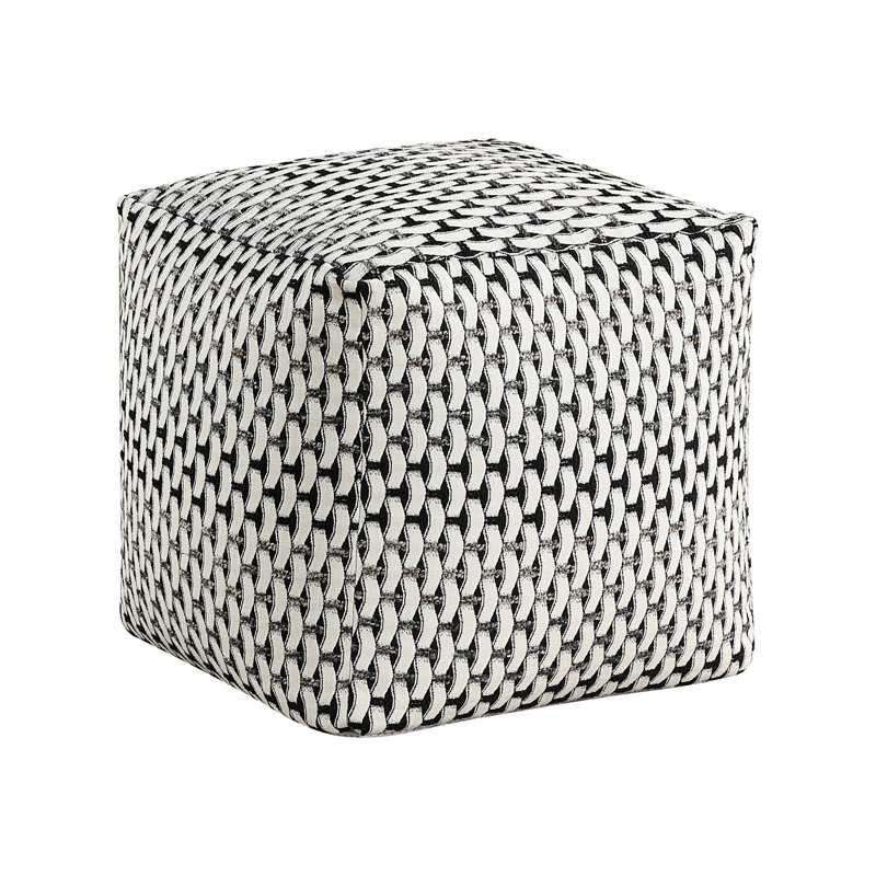 Square Pouf With Upholstery, Non-slip Bottom, 300lbs Capacity, Multi-color, 16" Cube Covered , Base, Multi, 16"x16"x16