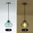 1 - Light Nickel Kitchen Island Pendant with Seed Glass Shade-120496401