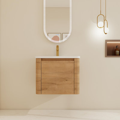 Ensemble de meuble-lavabo simple 24 po avec lavabo en céramique