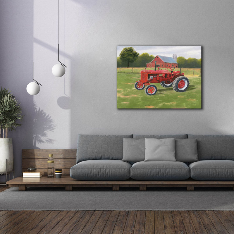 «Vintage Tractor» par James Wiens, art mural sur toile, H 40 po x l 54 po