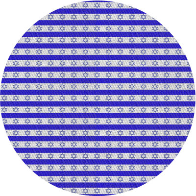Laine tissée à la machine à motifs géométriques en laine et polyester bleu/blanc Tapis décoratif