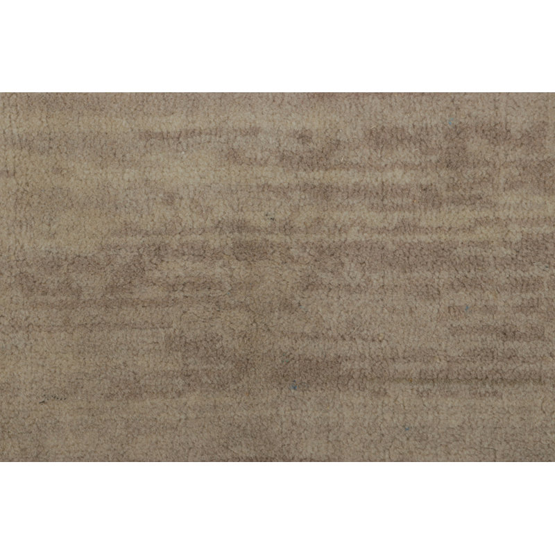 Rug & Kilim’S Contemporary Textural Solid Rug In Beige-Brown & Cream With Striae