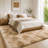 Beige Brown Fuzzy Area Rug - Ultra Soft Shag Rug for Living Room, Bedroom, Christmas Decor, Non-Slip Plush Carpet for Modern Home-1346209304