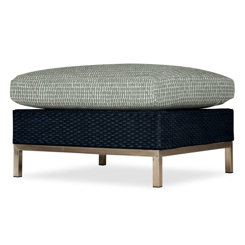 Elements Outdoor Ottoman, Cottage Pepper, Ebony