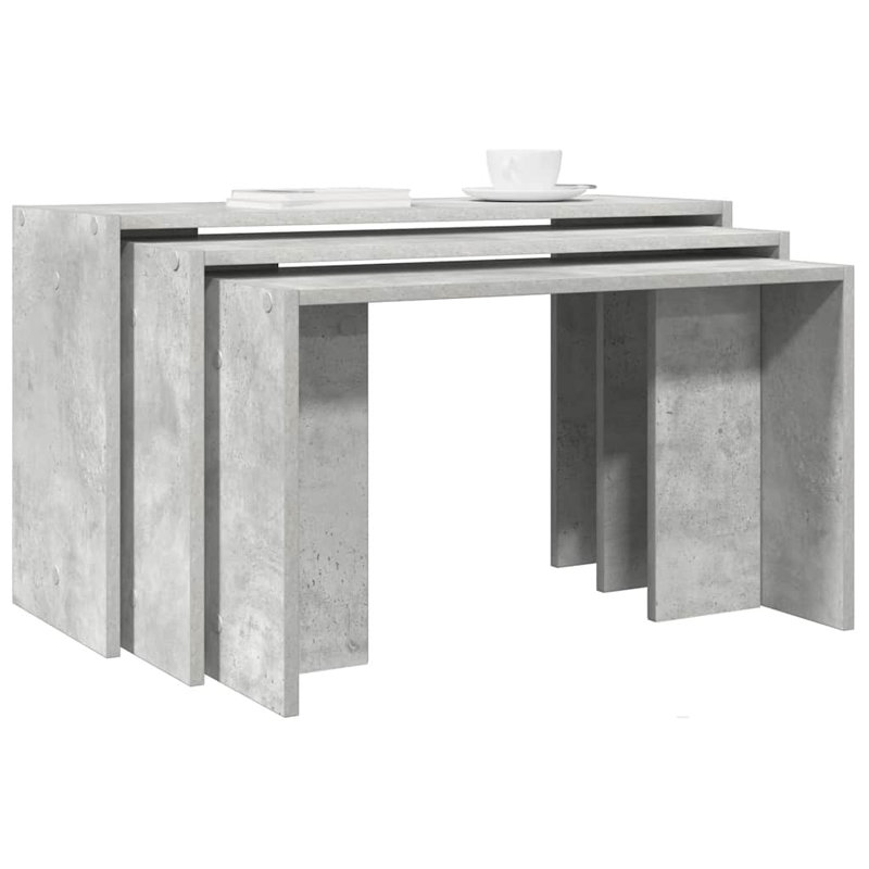 Vidaxl nesting tables with effect, Concrete grey
