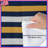 Navy White Yellow Stripes Comforter-128741551