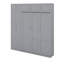 Grand lit escamotable mural avec armoire supérieure, tablettes et garde-robe-837721457