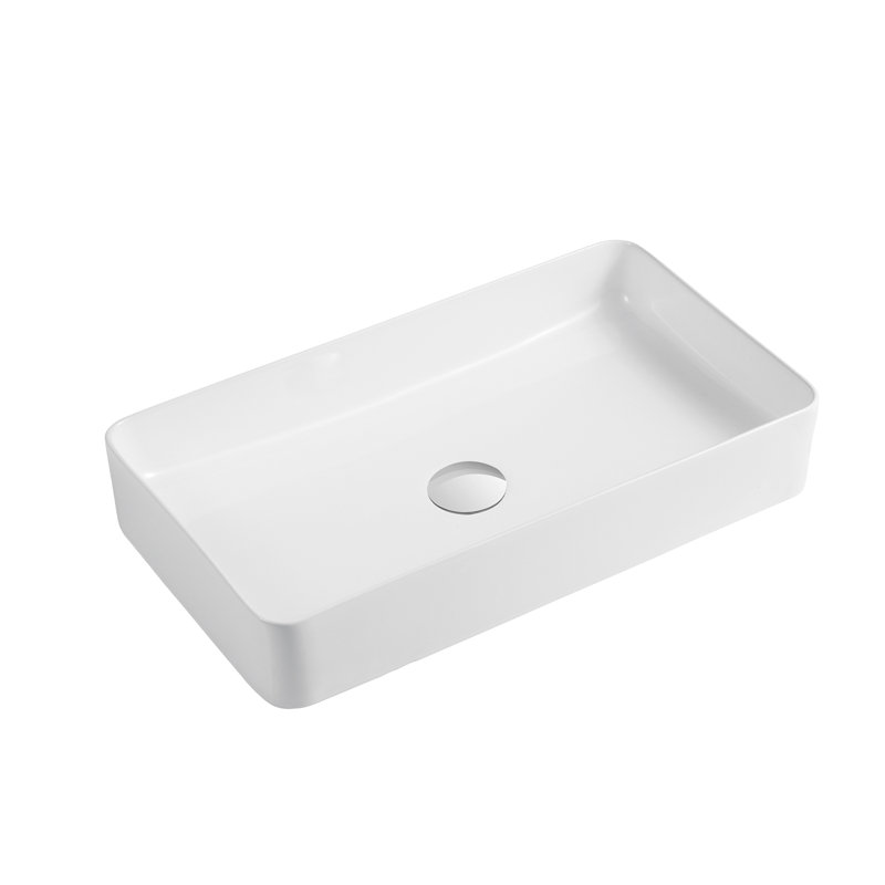 DAX 13.5'' Glossy White Bathroom Sink, Glossy White