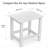 16.1" W x 12.2" D x 16.7" H HIPS Outdoor Side Table , Durable Weather Resistant Patio Side Table for Adirondack Chairs, 200Lbs Load Bearing Square Small Outdoor Table for Backyard, Pool, Patio, Porch, Garden, Lawn, Relaxing Companion, White-2067378001