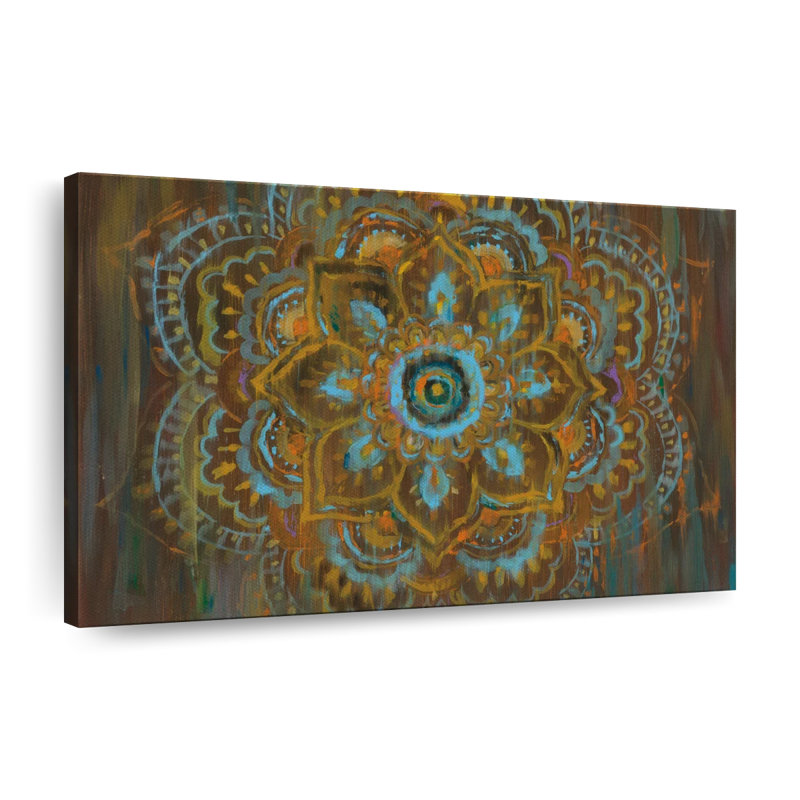 Mandala Bombay Bohemian Canvas Print, 26" H x 39" W x 1.25" D