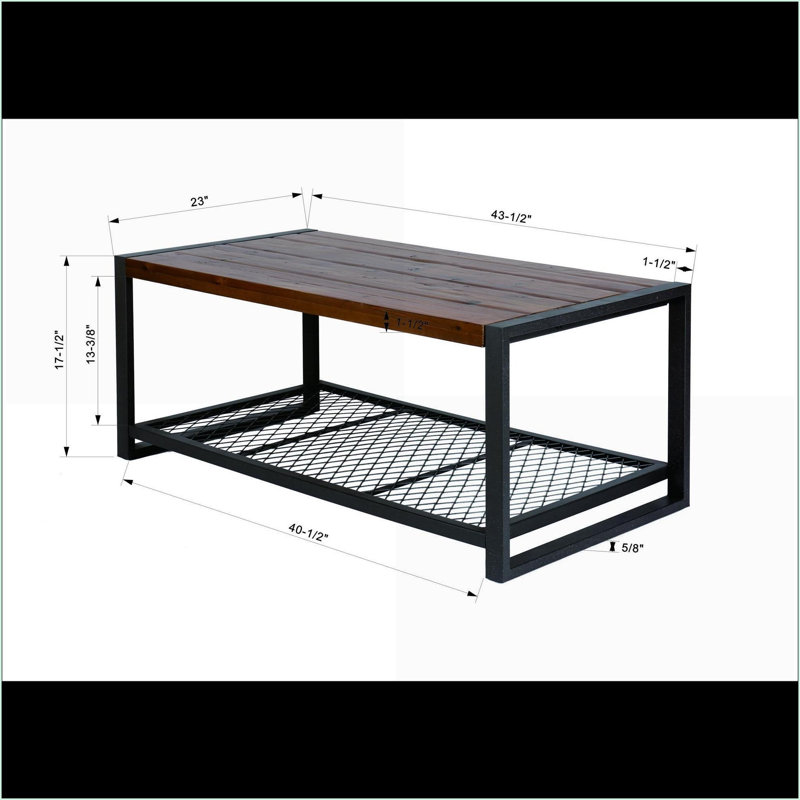 Table basse industrielle en bois récupéré naturel pour le salon