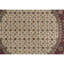 Tapis ivoire et rouge noué à la main de haute qualité