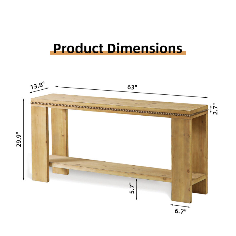 Console 63 "avec tablette de rangement Boho