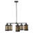 25"W 5-Light Oliver Metal and Glass Chandelier